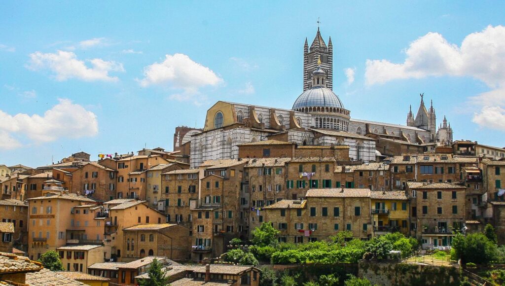 The hilltop city of Siena