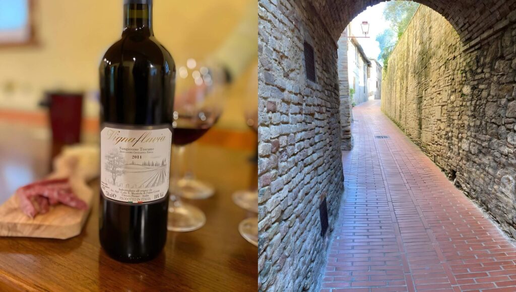Wine and a narrow street - a few sites from our Couples Retreat location